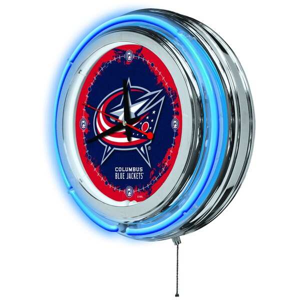 Columbus Blue Jackets Double Neon 15 Clock,NHL